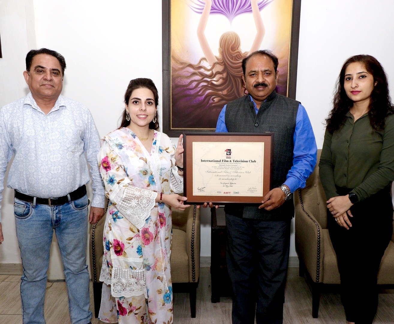 Dr. Sougand Akbarian from Iran Visits Marwah Studios